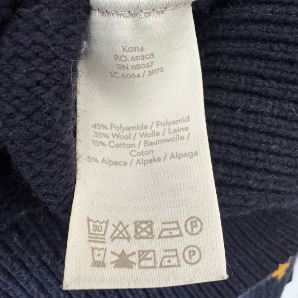 Boden Womens Navy Blue Fair Isle Wool Alpaca Blend Sweater Size M K0114 - Picture 5 of 7